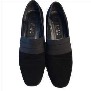 Stuart Weitzman Gorham Black suede small heel pump